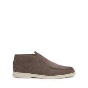 Corneliani Brun Nubuck Mockasin Stil Platta Skor Brown, Herr