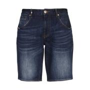 Armani Exchange Blå Denim Shorts Slim Fit Blue, Herr