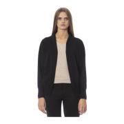 Baldinini Trendig Cardigan med Metall Monogram Black, Dam