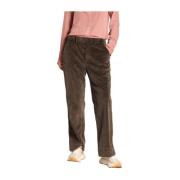 Mason's Mysiga Straight Corduroy Chino Byxor Brown, Dam