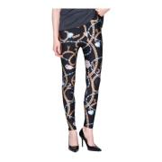 Silvian Heach Högmidjade mönstrade leggings Black, Dam