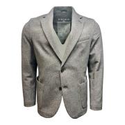 Circolo 1901 Grå Glencheck Flanell Jersey Blazer Gray, Herr