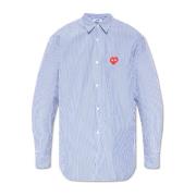 Comme des Garçons Play Randig skjorta Blue, Herr