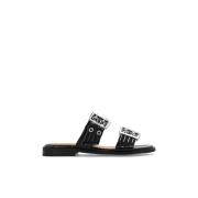 Ganni Slides med remmar Black, Dam