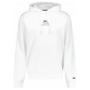 Lacoste Hoodie med Logotyp White, Herr