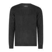 Roberto Collina Stilfull Crew Neck Sweater Black, Herr