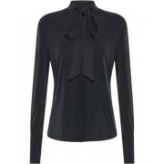 RRD Svart Cupro Blus med Avtagbar Slips Black, Dam