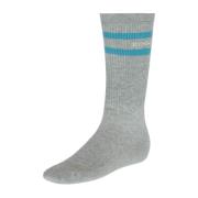 Boggi Milano Bomullsblandning Randig Logosockor Gray, Herr