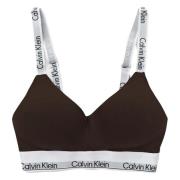 Calvin Klein Syntetiskt Tyg Lätt Vadderad Bralette Brown, Dam