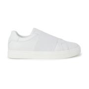 Calvin Klein Vita Läder Slip-On Sneakers White, Dam