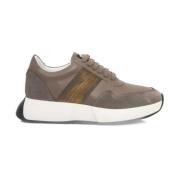 Cerruti 1881 Beige Läder Platform Sneakers med Logo Beige, Dam