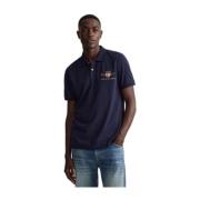 Gant Herr Archive Shield Piqué Polo Shirt Blue, Herr