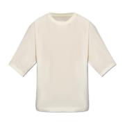 Issey Miyake Veckad T-shirt Beige, Herr