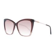 Jimmy Choo Gradient Butterfly Solglasögon med UV-skydd Brown, Dam