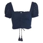 Pepe Jeans Blouses Blue, Dam