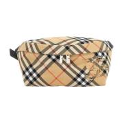 Burberry Ryttare Check Marsupial Väska Beige, Unisex