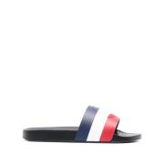 Moncler Basile Logo-Embossed Slides Multicolor, Herr