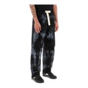 Darkpark Tie-Dye Bomull Twill Byxor Gray, Herr