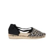 Castañer Leopard Print Espadrilles Kilklack Sandaler Black, Dam