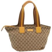 Gucci Vintage Pre-owned Canvas totevskor Yellow, Dam