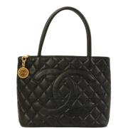 Chanel Vintage Pre-owned Laeder totevskor Black, Dam