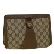 Gucci Vintage Pre-owned Canvas kuvertvskor Brown, Dam