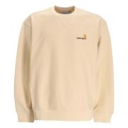 Carhartt Wip Amerikansk Script Sweat Hoodie Beige, Herr