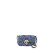 Vanessa Bruno Blå Moon Crossbody Bomull Strass Blue, Dam