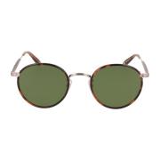 Garrett Leight Runda Metall Solglasögon Wilson Sun Multicolor, Unisex