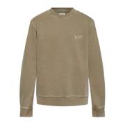 Woolrich Sweatshirt med broderad logotyp Green, Herr