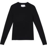 Calvin Klein Svarta Sweaters Jeans Stil Black, Dam