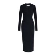 Max Mara Räfflad klänning Frais Black, Dam