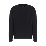 Armani Exchange Herr Svart Sweatshirt Aw24 Casual Stil Black, Herr