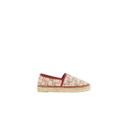 Carolina Herrera Röda Initialer Canvas Espadriller Multicolor, Dam