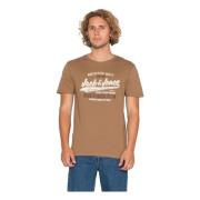 Jack & Jones Ss Tee Crew Neck T-shirt Brown, Herr