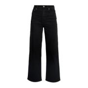 Ganni Straight Leg Jeans Black, Dam