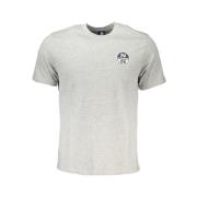 North Sails Grå Bomull Logo Print T-Shirt Gray, Herr