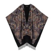 Etro Poncho med blommönster Multicolor, Dam