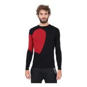 Moschino Heart Graphic Crewneck Sweater Black, Herr