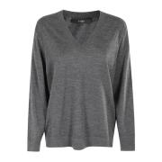 Seventy V-ringad Topp Gray, Dam