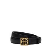 Anine Bing Fyrkantig Monogram Hög Midja Bälte Black, Dam