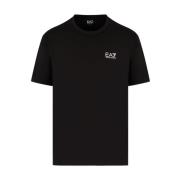 Emporio Armani EA7 Kontrast Logo Kortärmad T-shirt Black, Herr