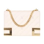 Elisabetta Franchi Vadderad Axelväska Ivoire Kollektion Beige, Dam