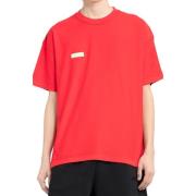 Vetements Röd Inside-Out Broderad Logotyp T-shirt Red, Herr