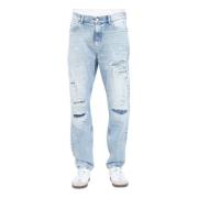 Tommy Jeans Distressed Isaac Relaxed Jeans Blue, Herr