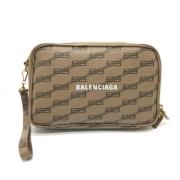 Balenciaga Vintage Pre-owned Laeder kuvertvskor Brown, Dam