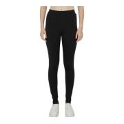 John Richmond Metallisk Frontetikett Slim Leggings Black, Dam