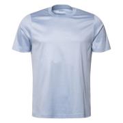 Eton Lyxig Bomull Crewneck T-shirt Blue, Herr