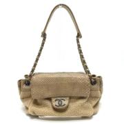 Chanel Vintage Pre-owned Tyg chanel-vskor Beige, Dam