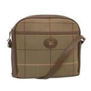 Burberry Vintage Pre-owned Canvas axelremsvskor Beige, Dam